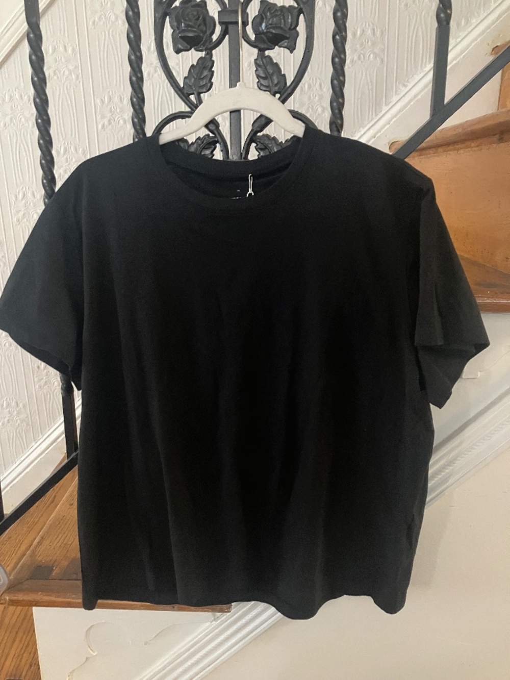 NWT Everlane box cut tee shirt top size XL Extra Large in Black